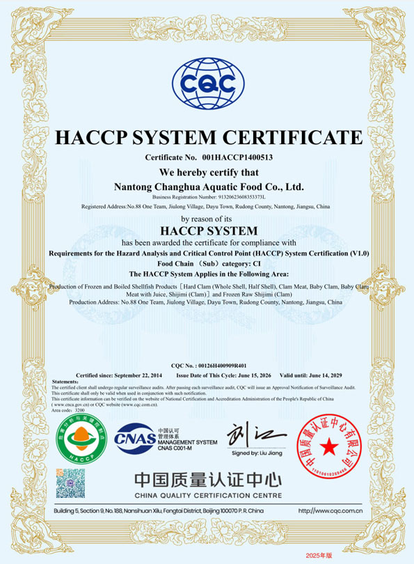 HACCP Certificate